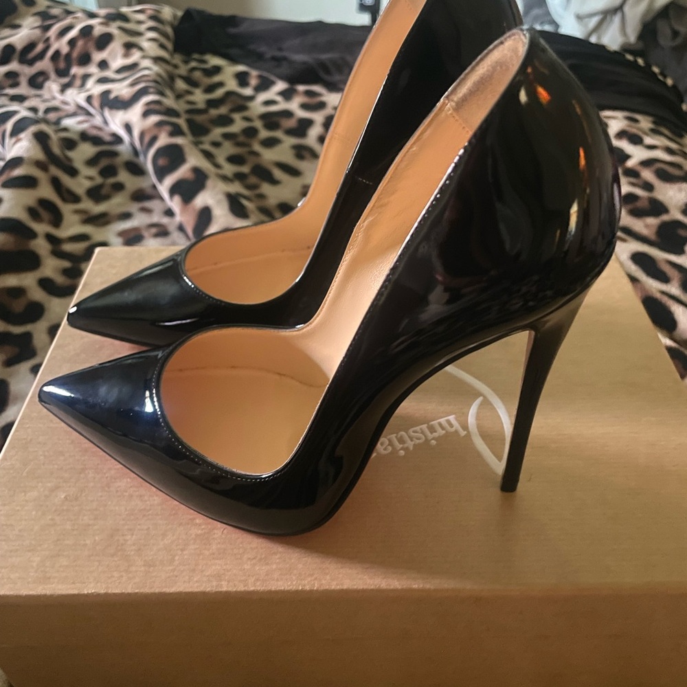 Christian Louboutin Black Heels Patent Leather